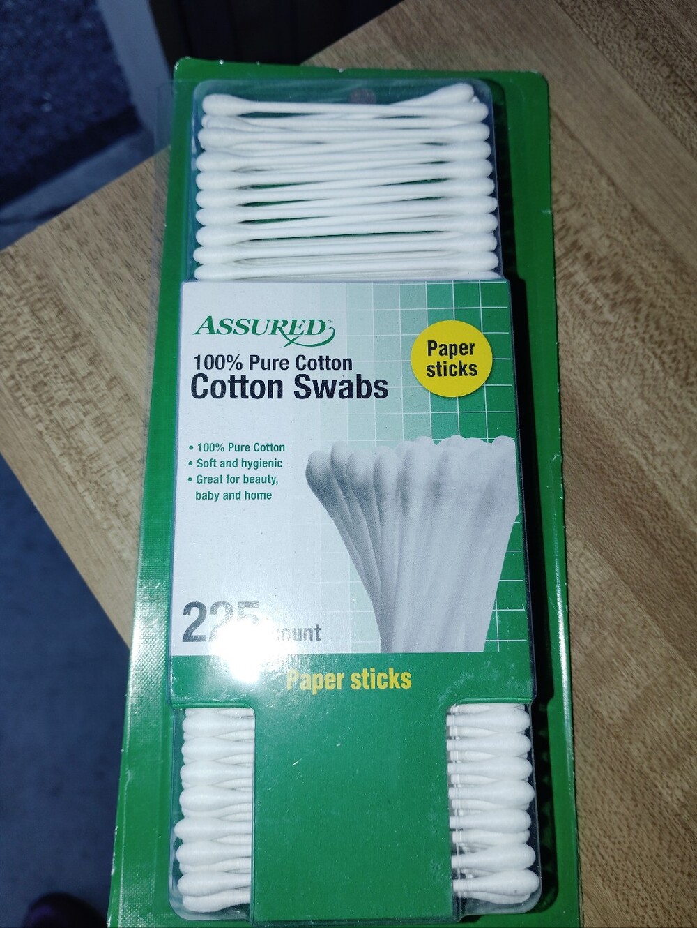 Assured White Cotton Swabs - 225 Count